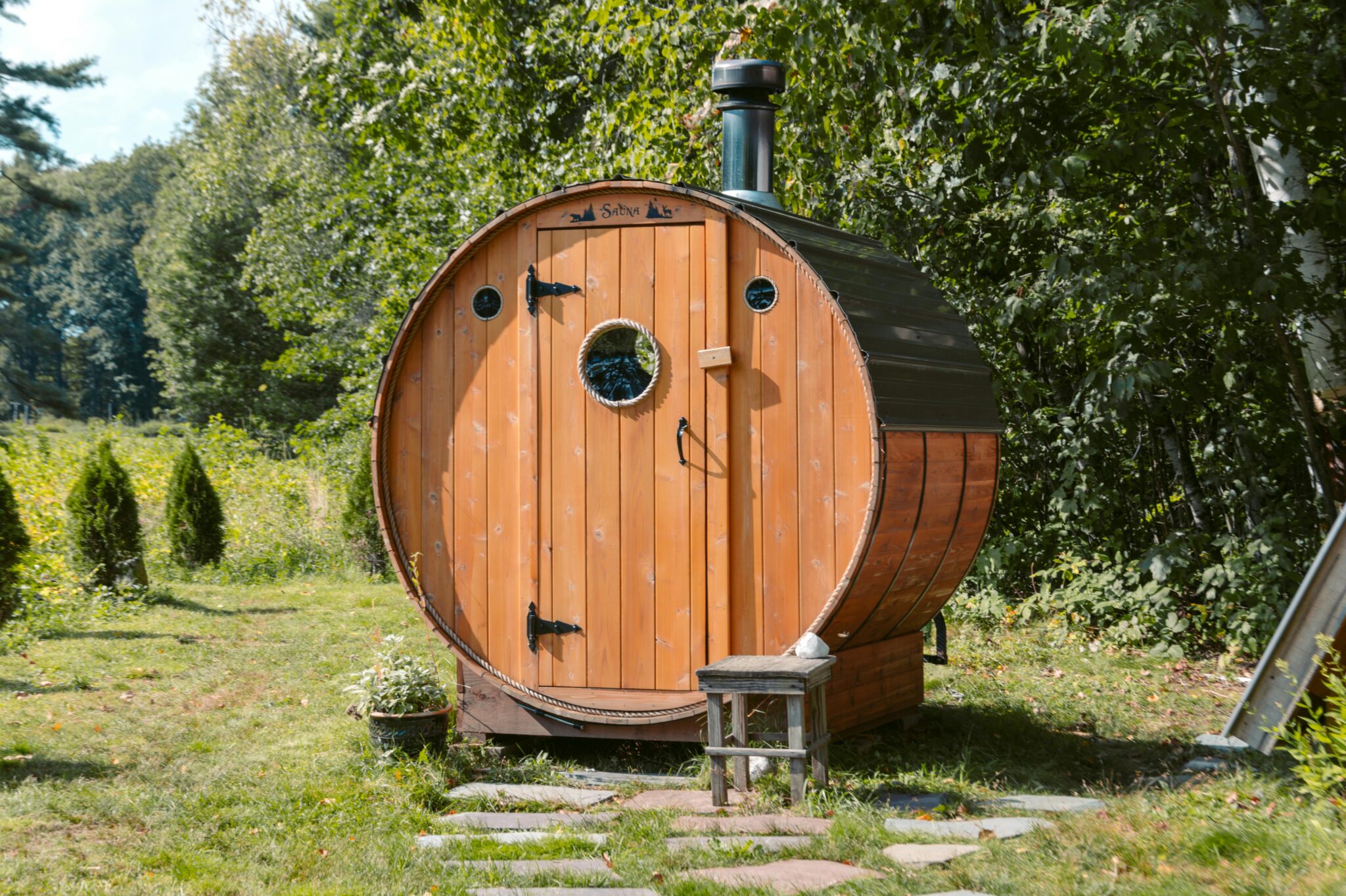 Sauna im Garten selber bauen so geht's